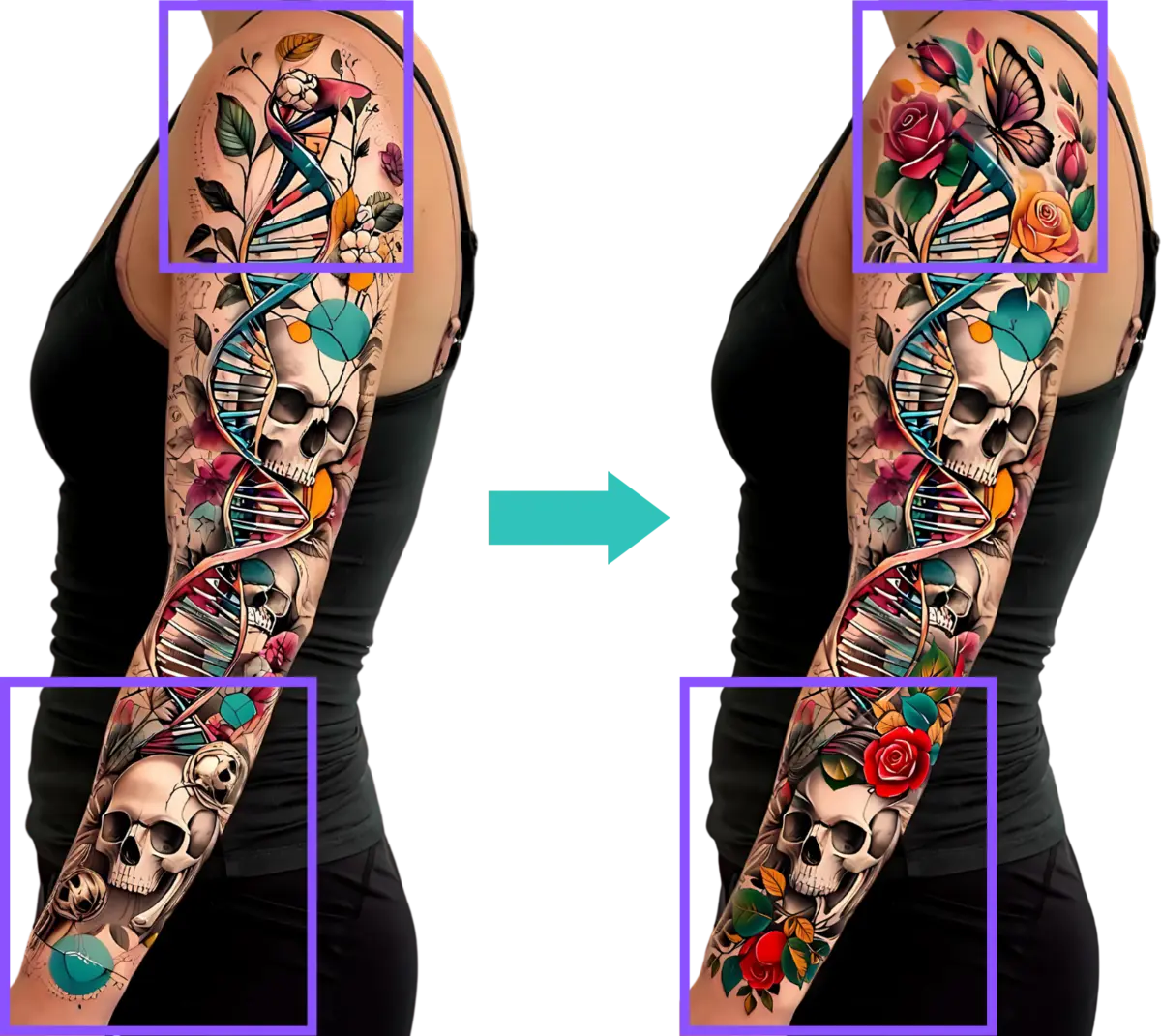 Sketch and generate tattoo designs directly on you with Inkdrop.