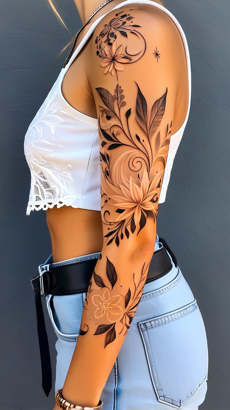 Womens sleeve tattoo ideas